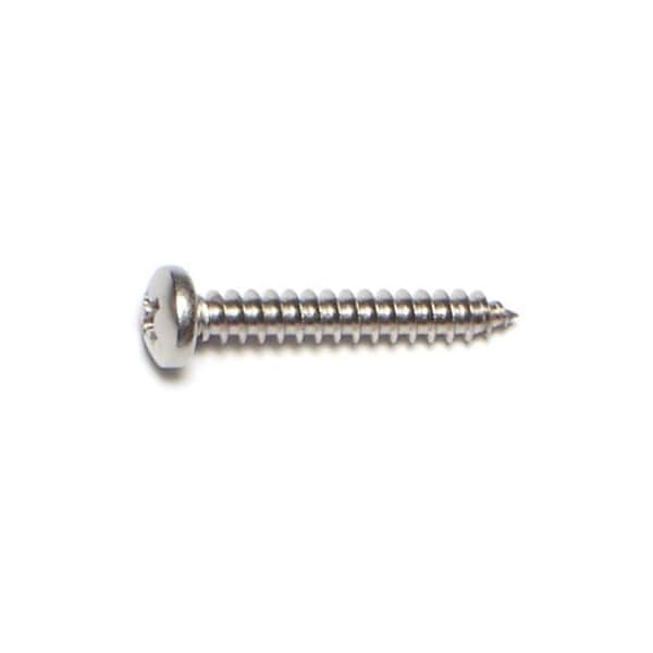Midwest Fastener Sheet Metal Screw, #4 x 3/4 in, 18-8 Stainless Steel Pan Head Phillips Drive, 30 PK 77605 - main